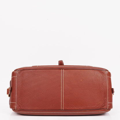 Celine Boogie Tasche aus braunem genarbtem Leder