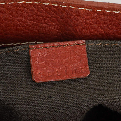 Celine Boogie Tasche aus braunem genarbtem Leder