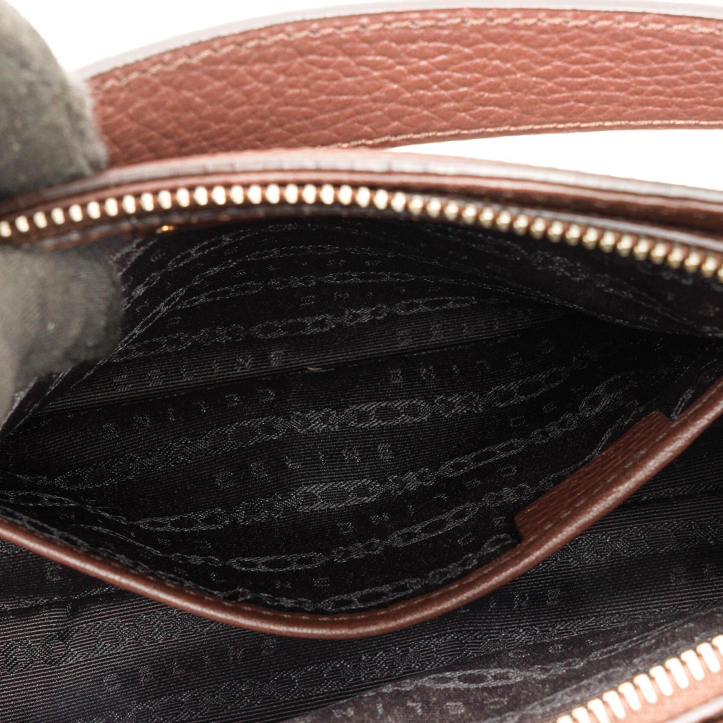 Céline Braune Wildleder- und Leder Schultertasche