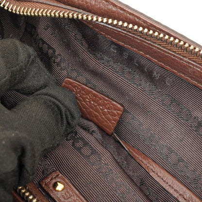 Céline Braune Wildleder- und Leder Schultertasche