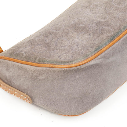 Celine C Macadam Graue Wildleder Schultertasche