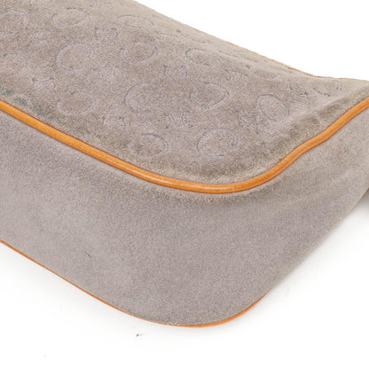 Celine C Macadam Graue Wildleder Schultertasche