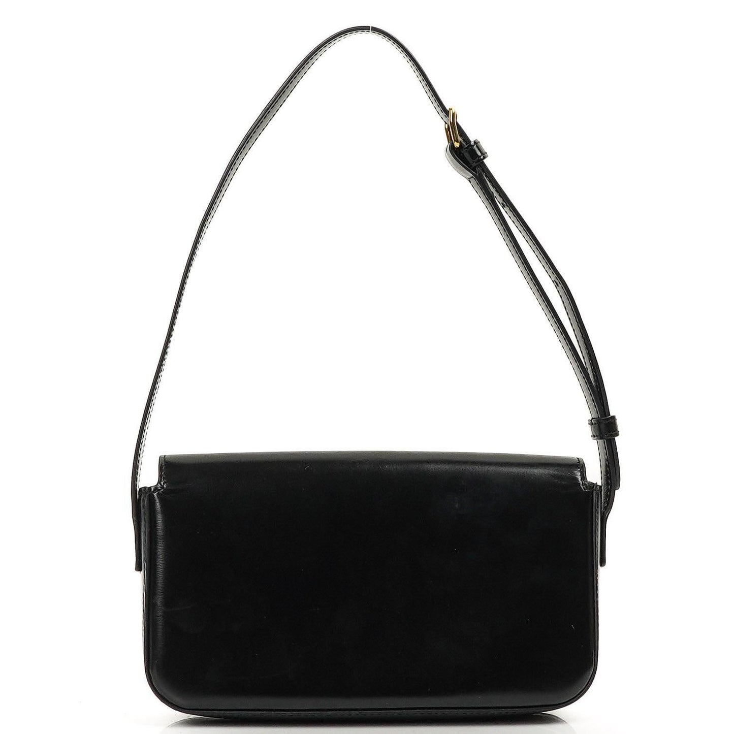Celine Claude Long Triomphe East West Schultertasche aus glänzendem Kalbsleder