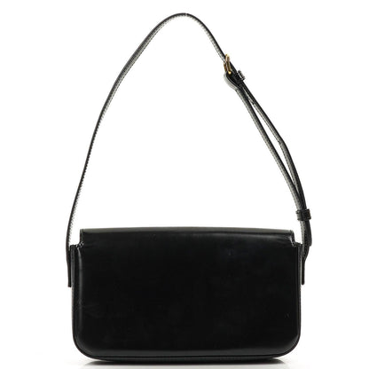 Celine Claude Long Triomphe East West Schultertasche aus glänzendem Kalbsleder