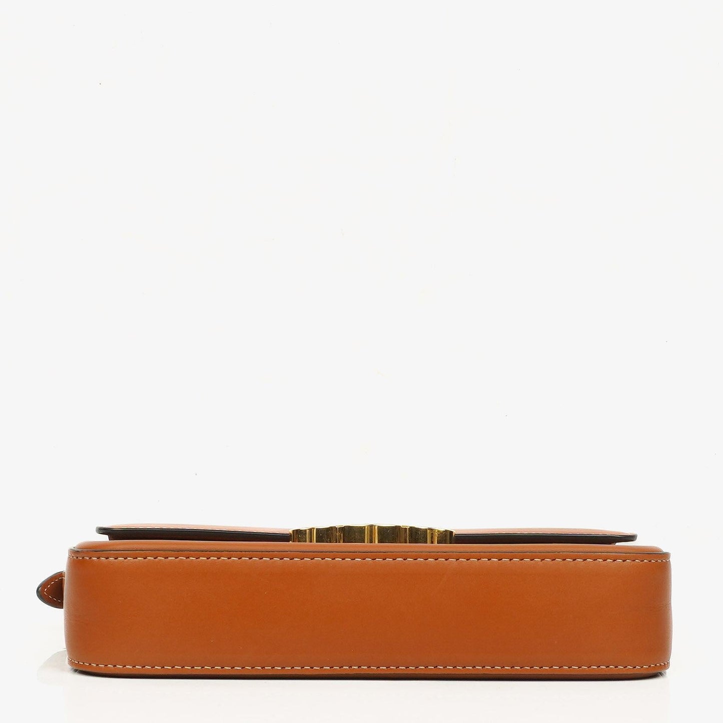Celine Claude Long Triomphe Schultertasche aus Kalbsleder in Tan