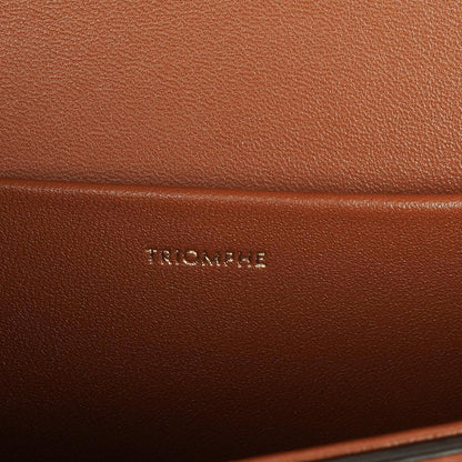 Celine Claude Long Triomphe Schultertasche aus tan Kalbsleder