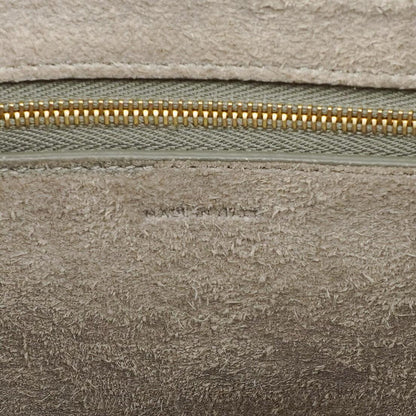 Celine Seau Sangle Bucket Bag aus grauem weichem genarbtem Kalbsleder