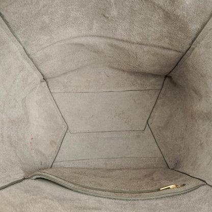 Celine Seau Sangle Bucket Bag aus grauem weichem genarbtem Kalbsleder
