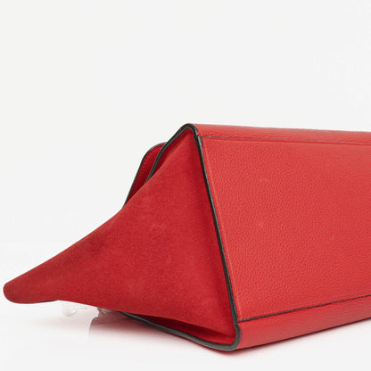 Celine Leder und Wildleder Kleine Trapez Tasche