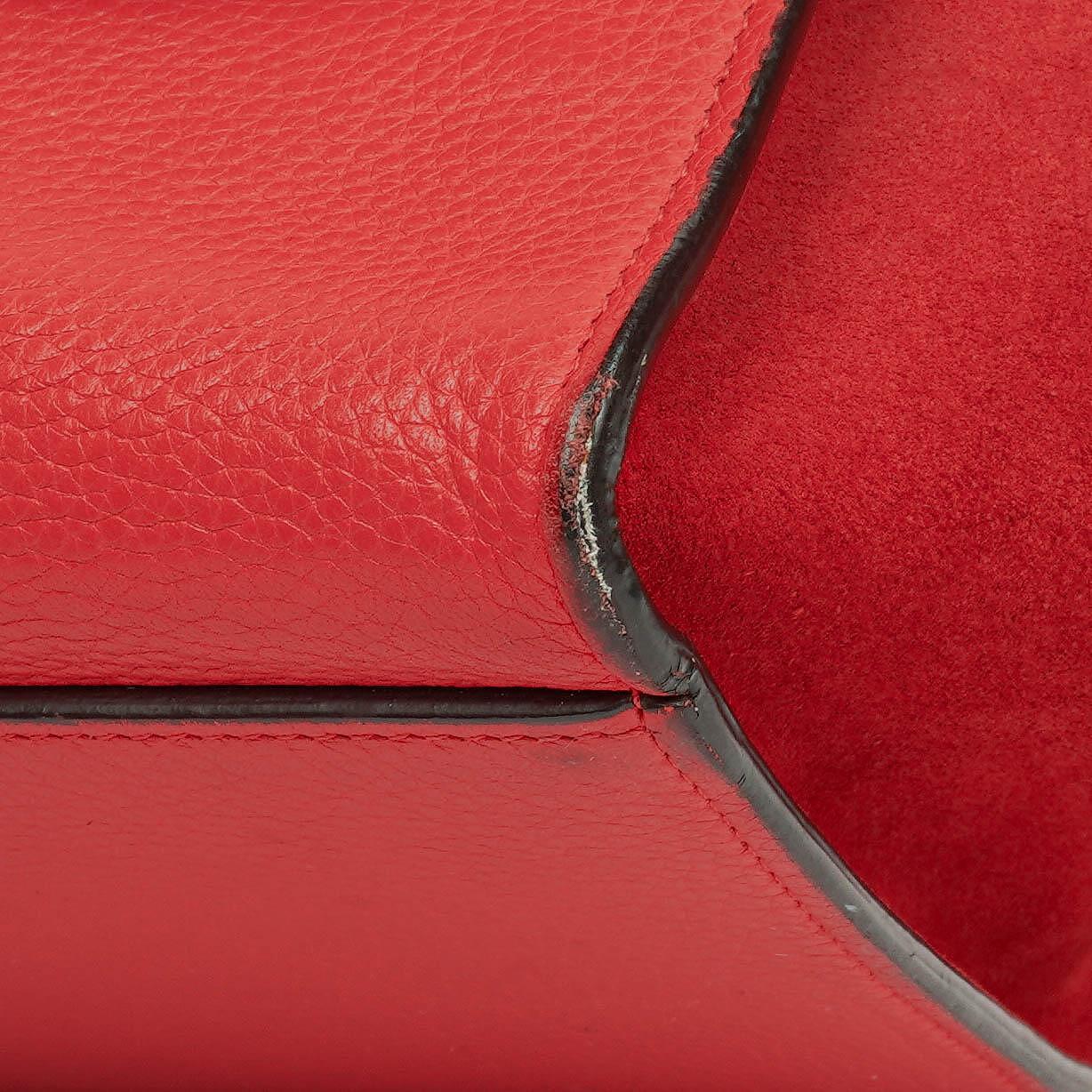 Celine Leder und Wildleder Kleine Trapez Tasche