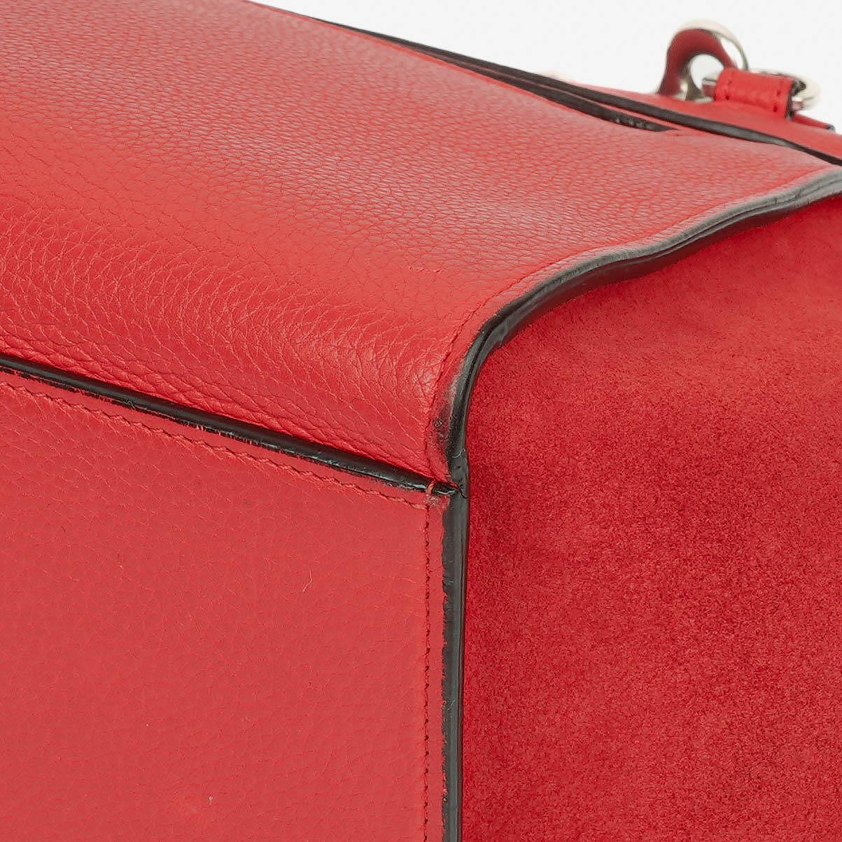 Celine Leder und Wildleder Kleine Trapez Tasche