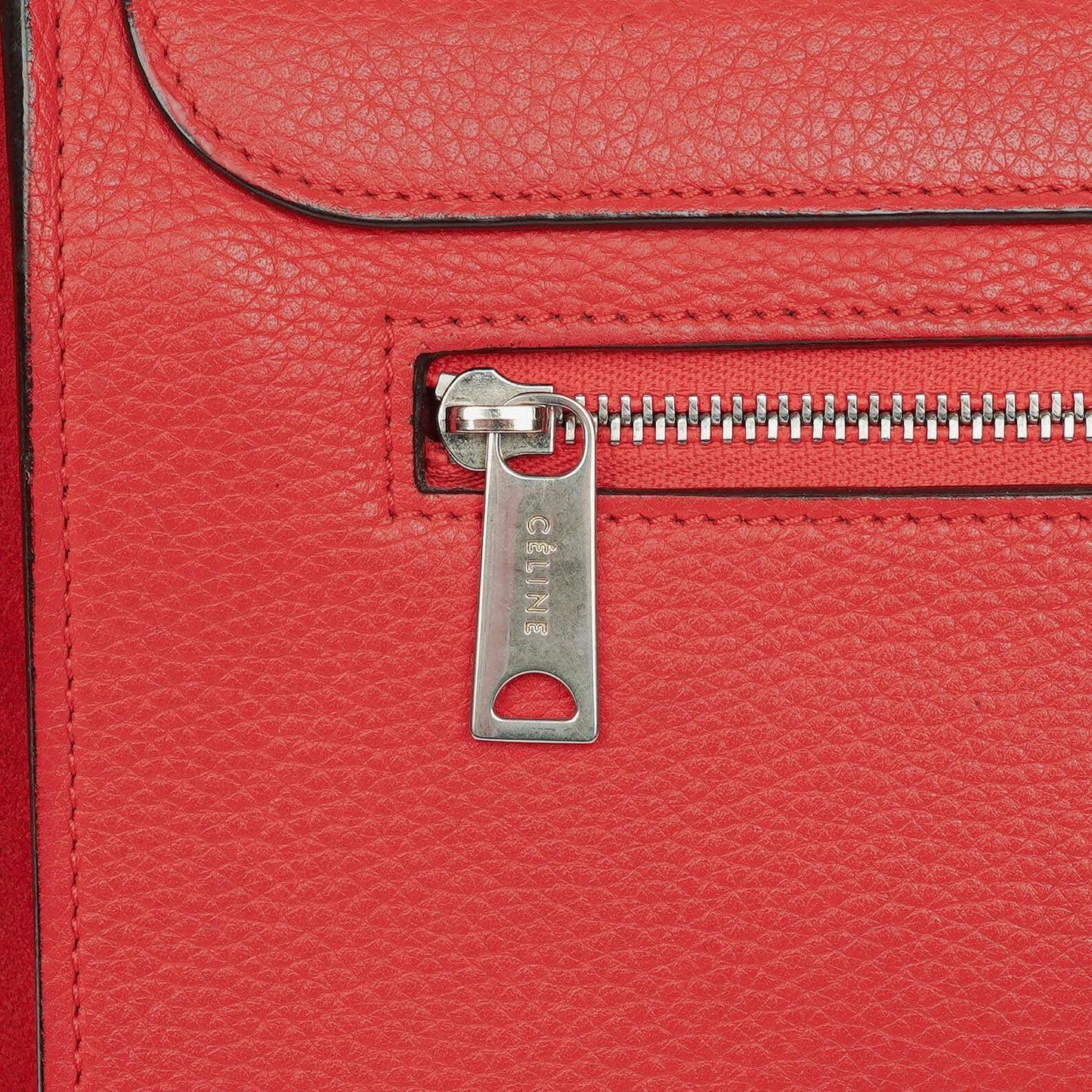 Celine Leder und Wildleder Kleine Trapez Tasche