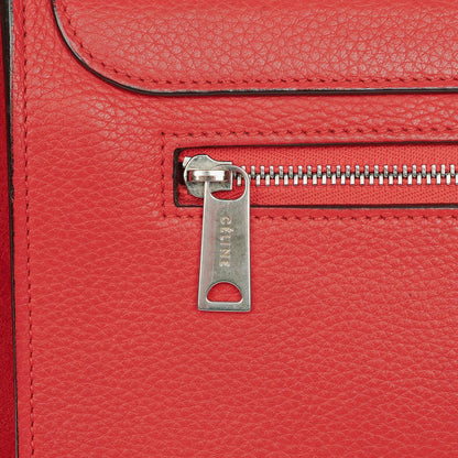 Celine Leder und Wildleder Kleine Trapez Tasche
