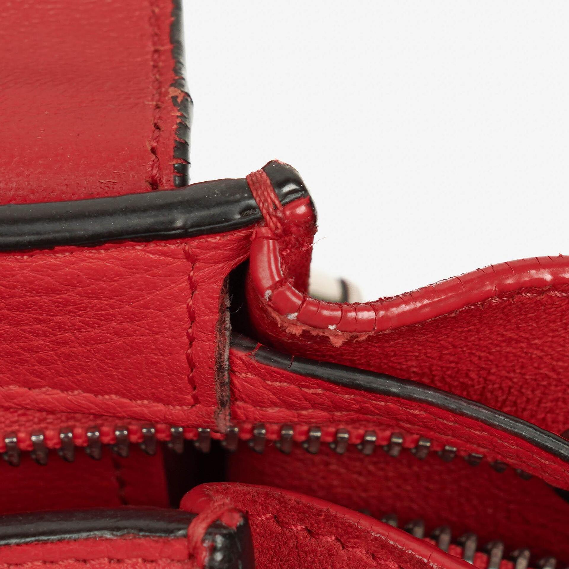 Celine Leder und Wildleder Kleine Trapez Tasche