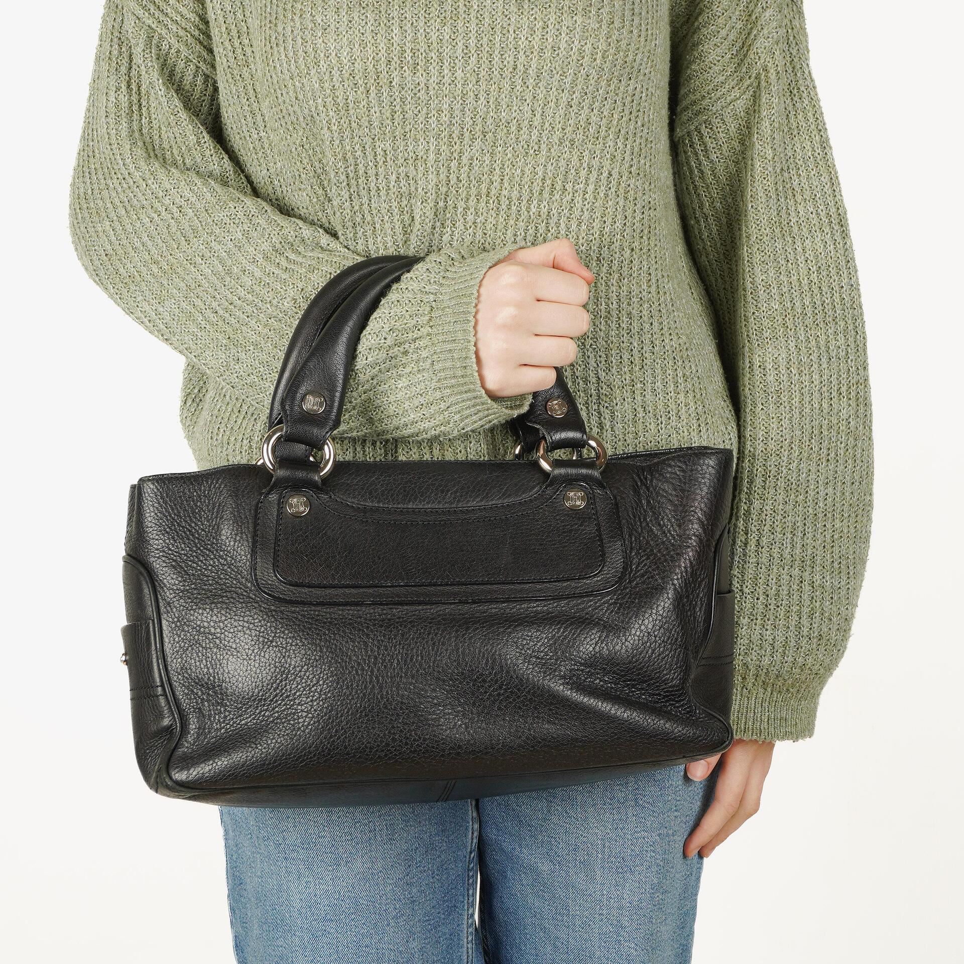 CELINE Boogie Tasche aus schwarzem Leder