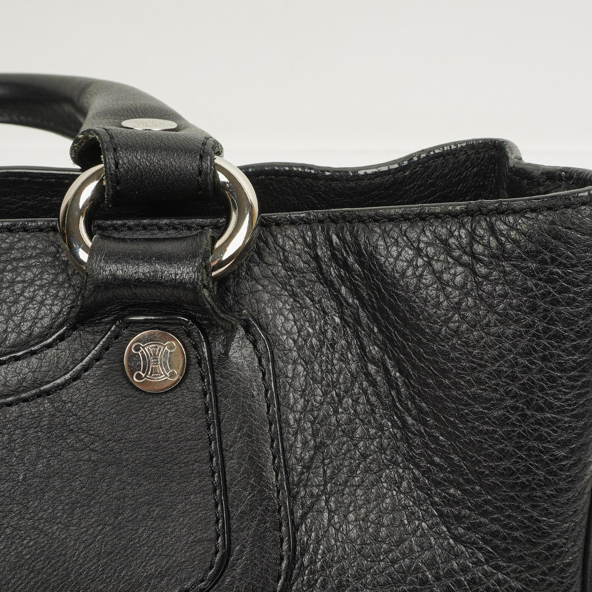 CELINE Boogie Tasche aus schwarzem Leder