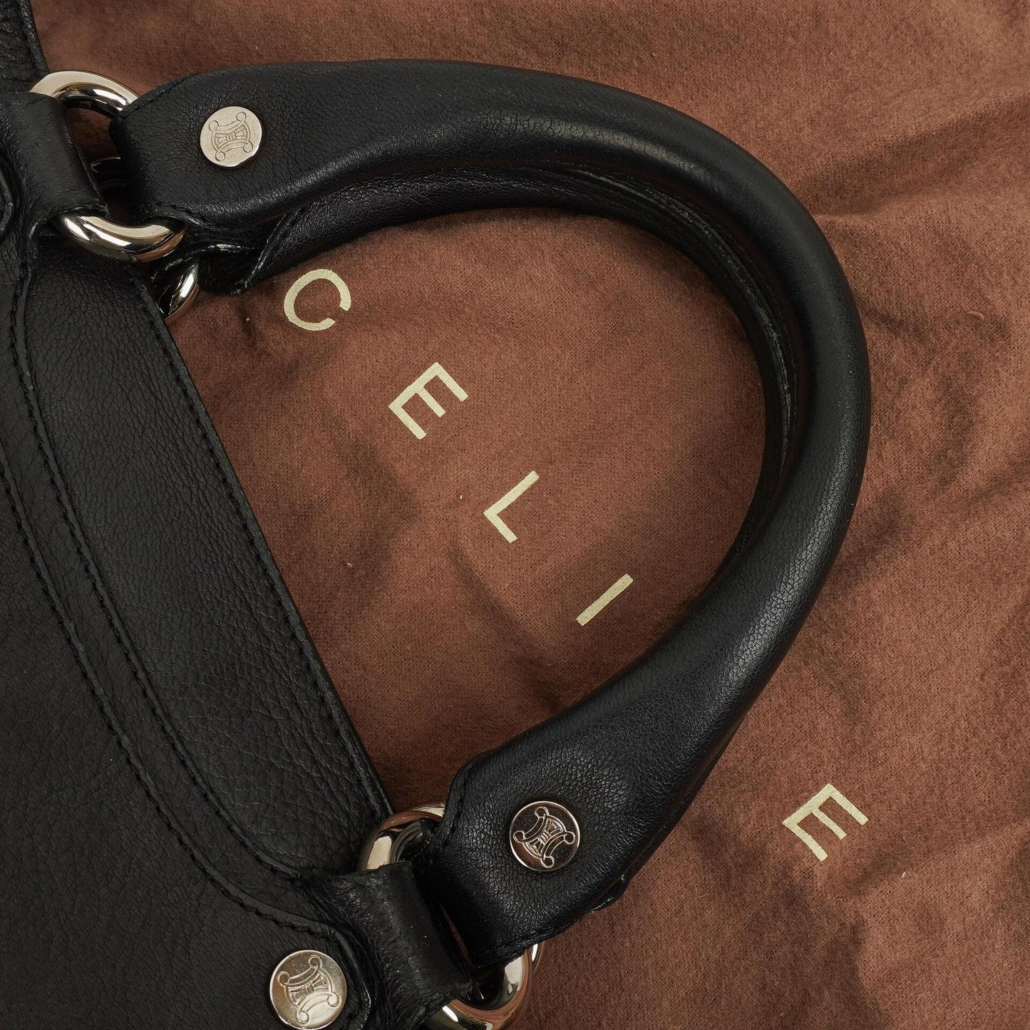 CELINE Boogie Tasche aus schwarzem Leder
