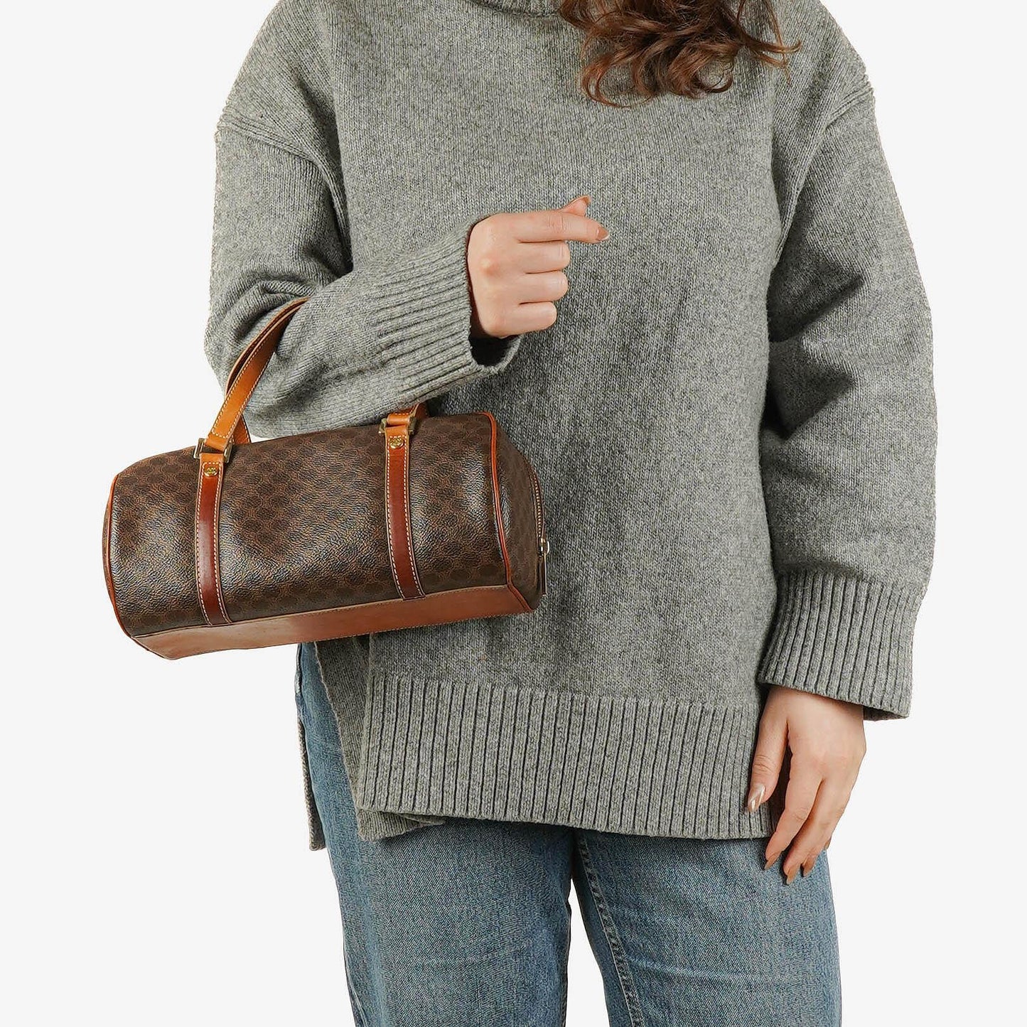 Celine Macadam Barrel Tasche aus beschichtetem Canvas
