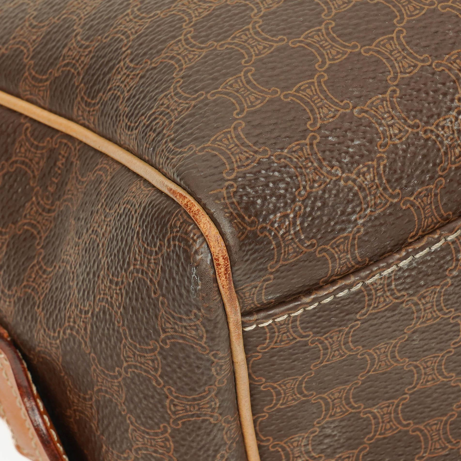 CELINE Macadam Boston Tasche aus beschichtetem Canvas