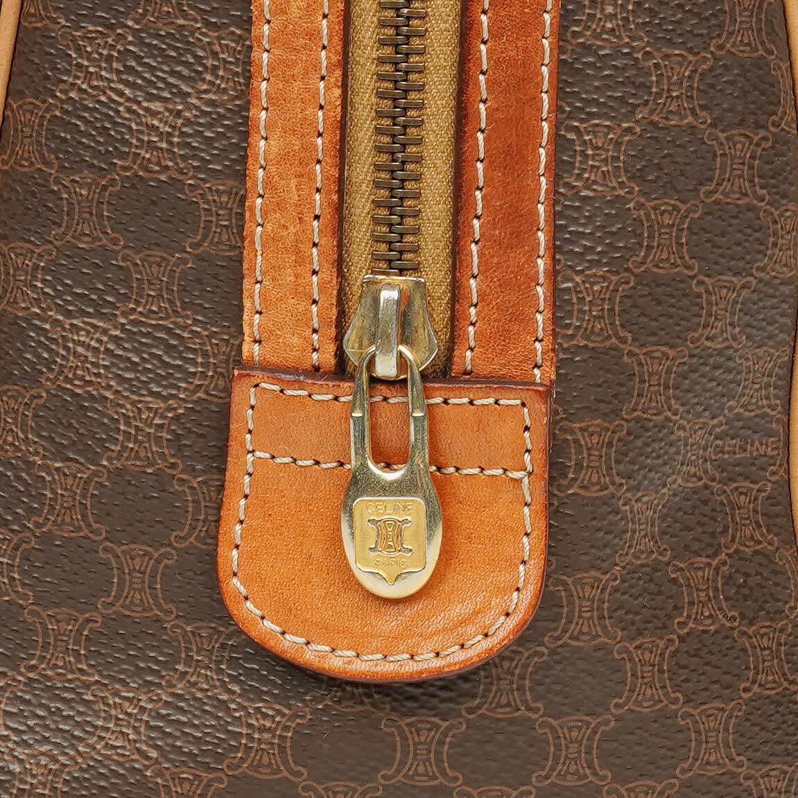 CELINE Macadam Boston Tasche aus beschichtetem Canvas