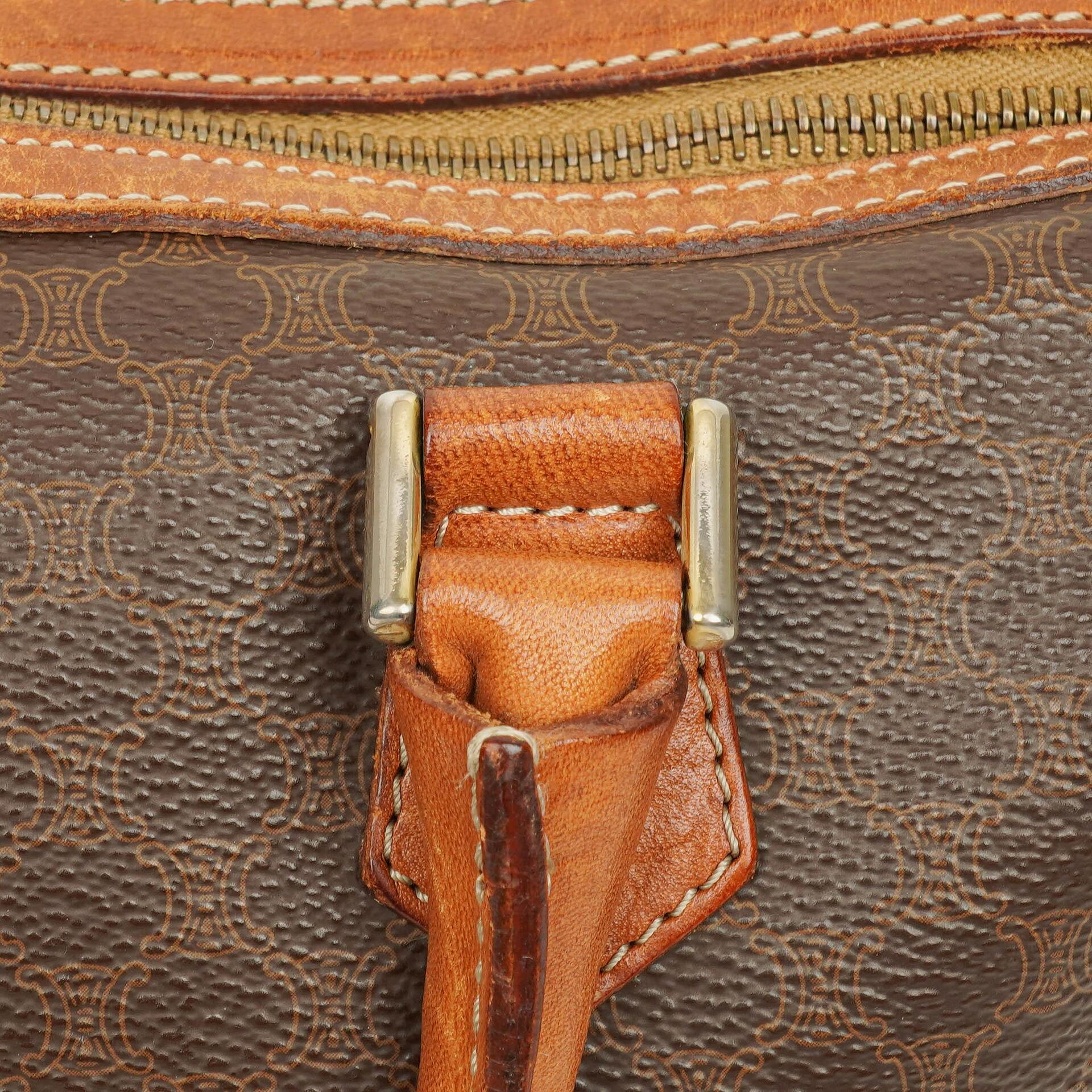 CELINE Macadam Boston Tasche aus beschichtetem Canvas