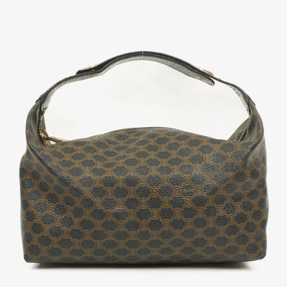 Celine Macadam Triomphe Vintage-Kulturtasche in Braun und Schwarz