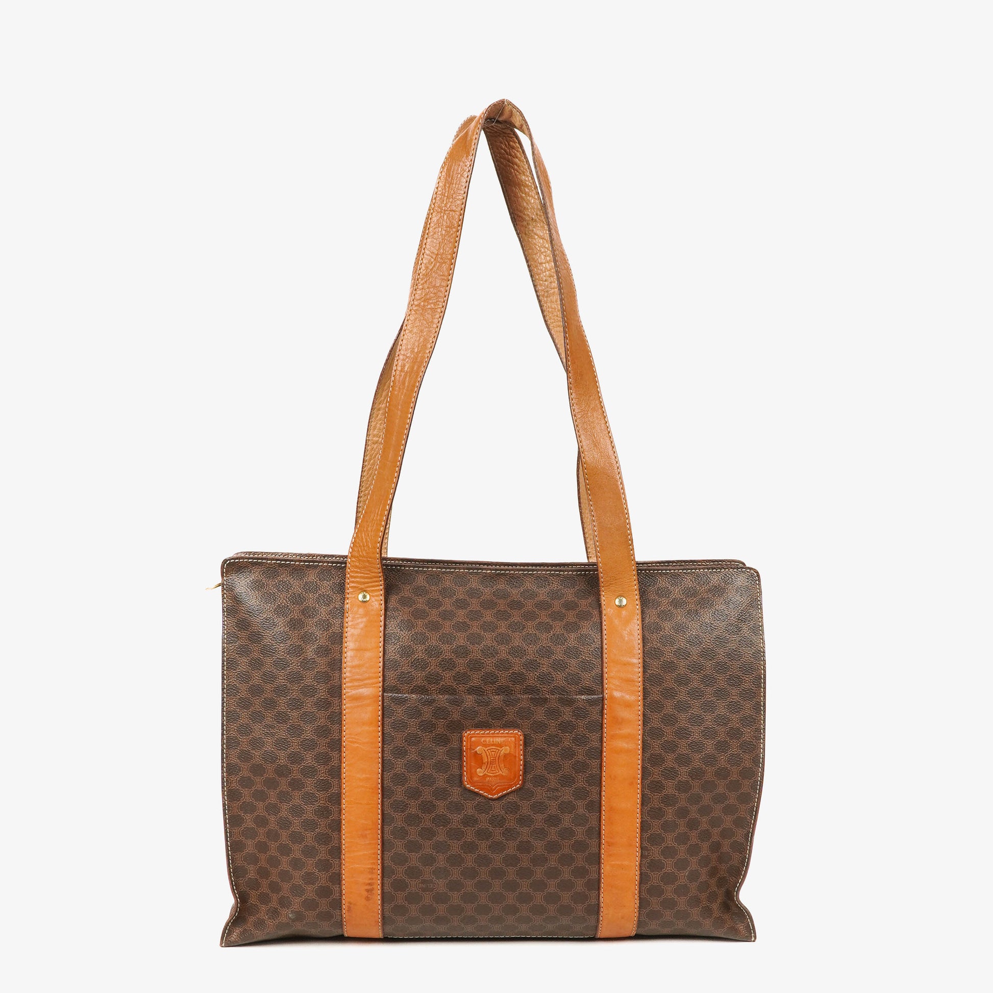 CELINE Macadam Triomphe Schultertasche in Braun