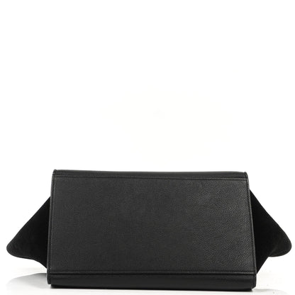 Celine Medium Trapeze Handtasche aus schwarzem Kalbsleder und Wildleder