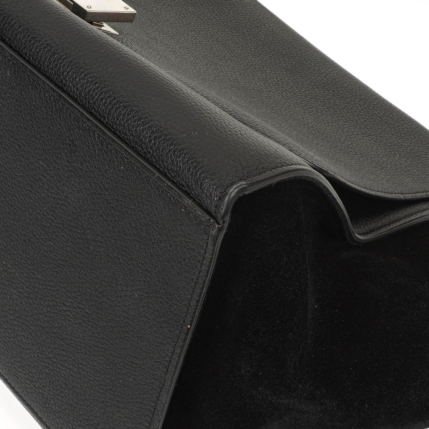 Celine Medium Trapeze Handtasche aus schwarzem Kalbsleder und Wildleder