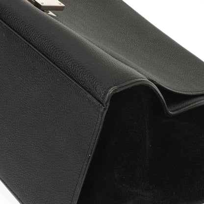 Celine Medium Trapeze Handtasche aus schwarzem Kalbsleder und Wildleder