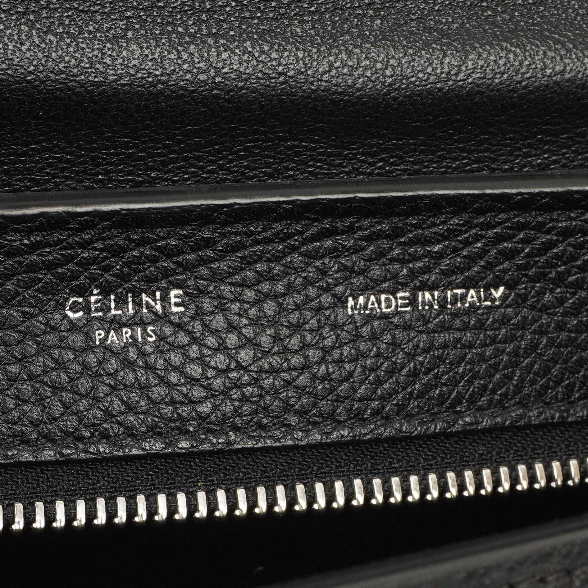 Celine Medium Trapeze Handtasche aus schwarzem Kalbsleder und Wildleder