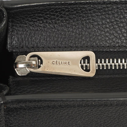 Celine Medium Trapeze Handtasche aus schwarzem Kalbsleder und Wildleder