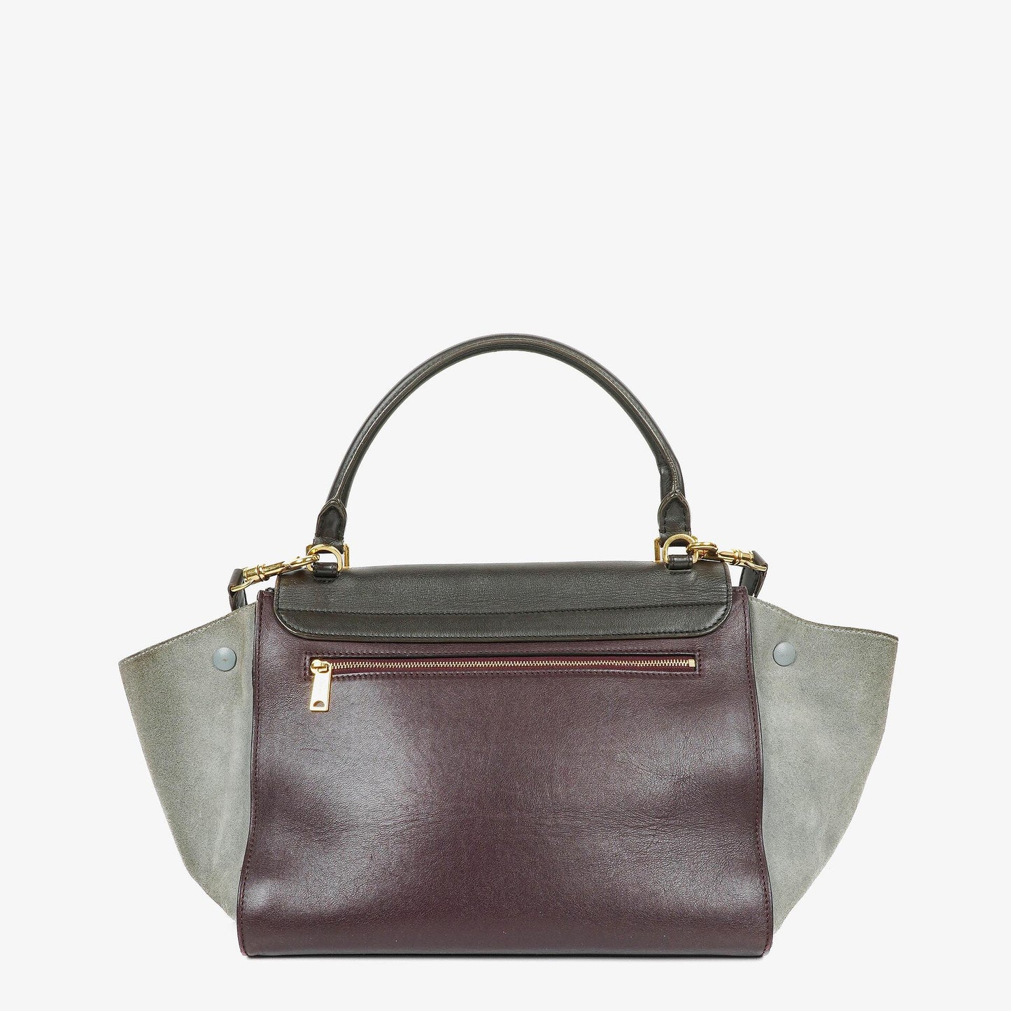 Celine Mittelgroße Trapez Souris Getrommeltes Mehrfarbiges Leder/Wildleder Tasche
