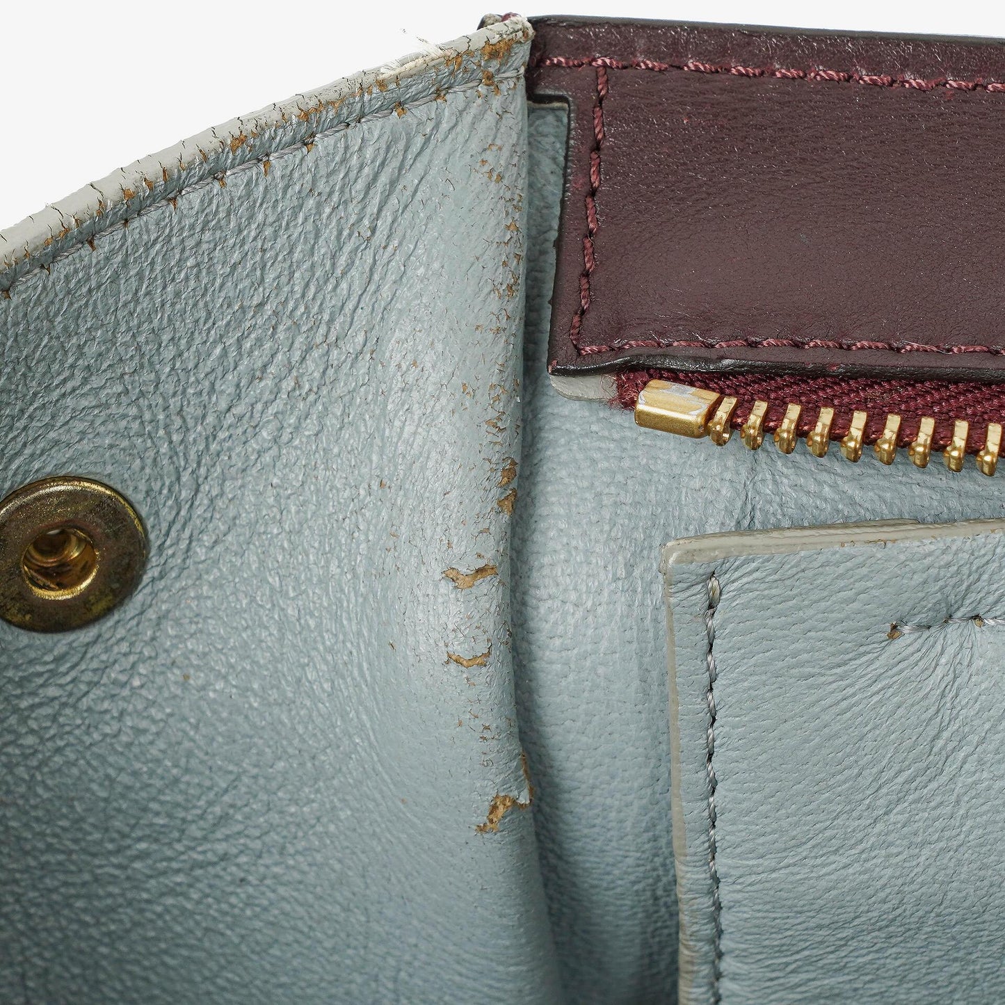Celine Mittelgroße Trapez Souris Getrommeltes Mehrfarbiges Leder/Wildleder Tasche