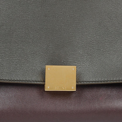 Celine Mittelgroße Trapez Souris Getrommeltes Mehrfarbiges Leder/Wildleder Tasche