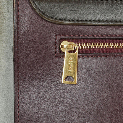 Celine Mittelgroße Trapez Souris Getrommeltes Mehrfarbiges Leder/Wildleder Tasche