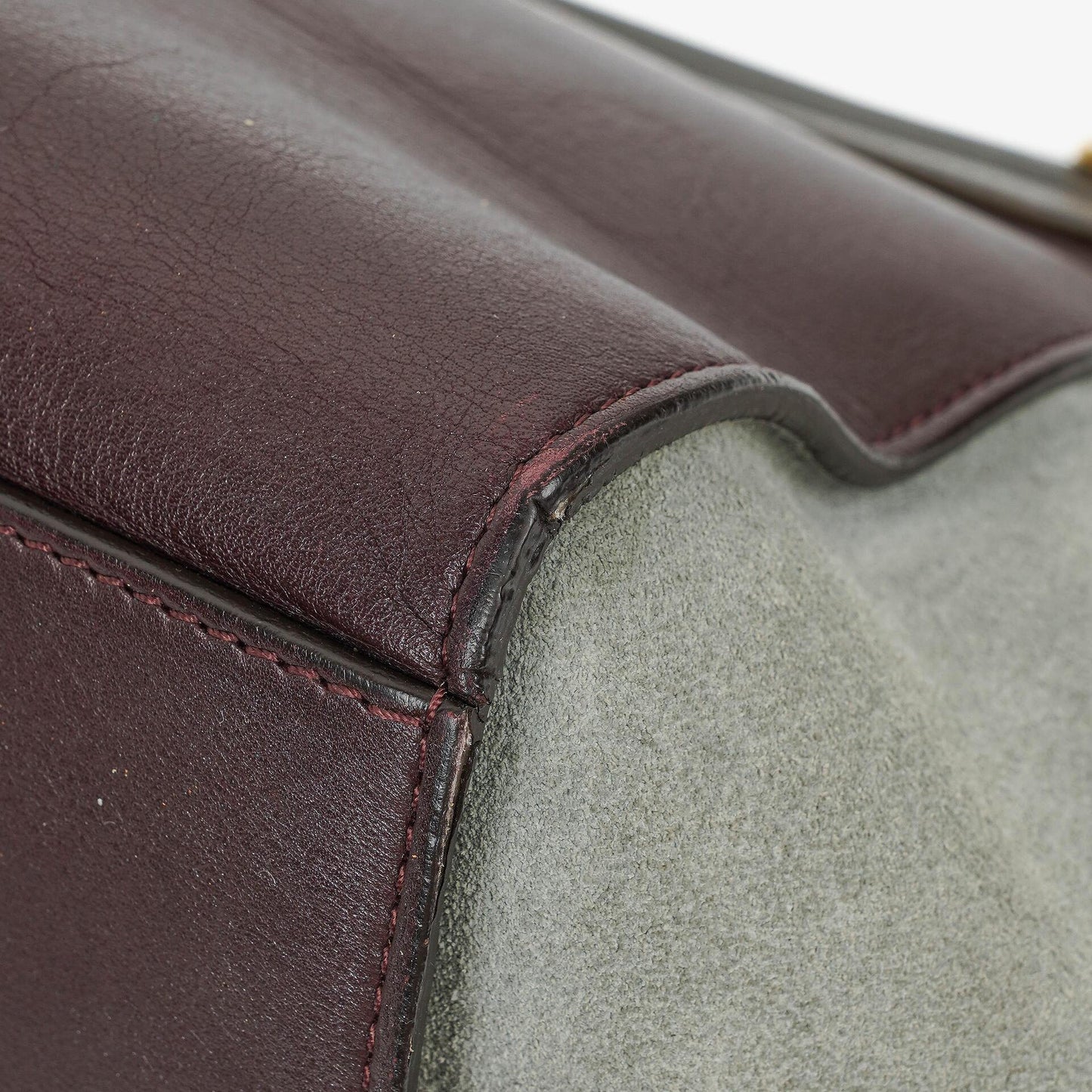 Celine Mittelgroße Trapez Souris Getrommeltes Mehrfarbiges Leder/Wildleder Tasche