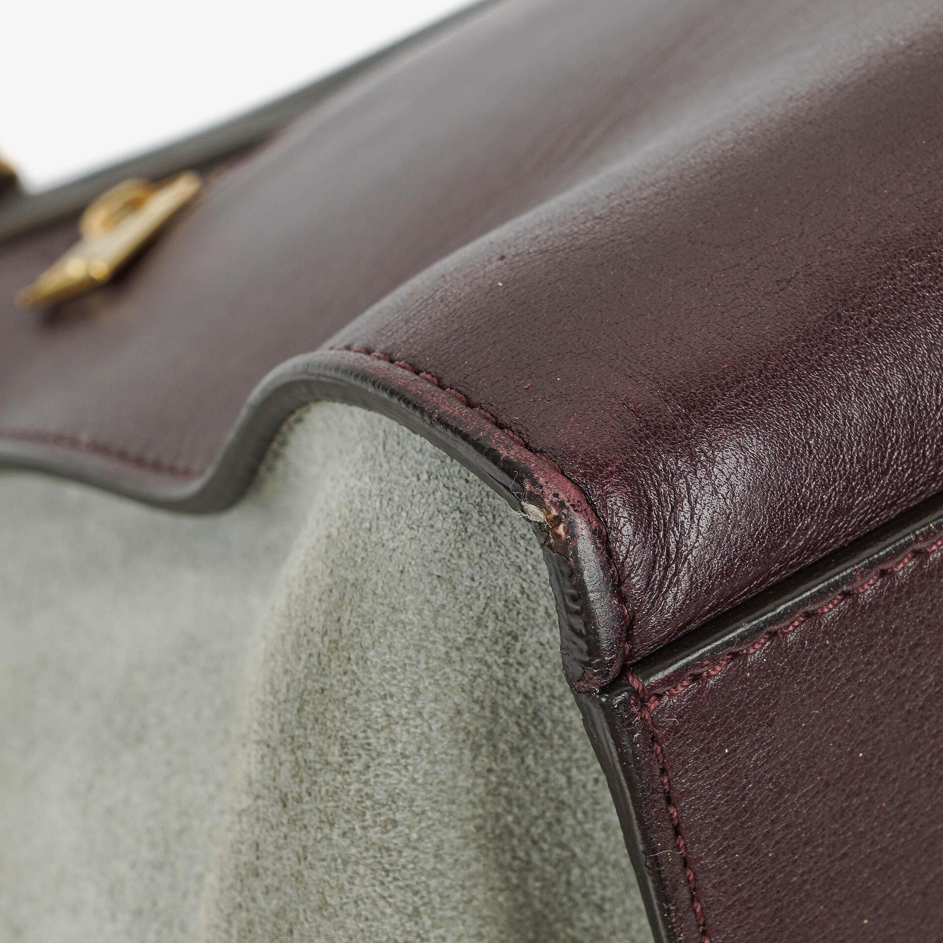 Celine Mittelgroße Trapez Souris Getrommeltes Mehrfarbiges Leder/Wildleder Tasche