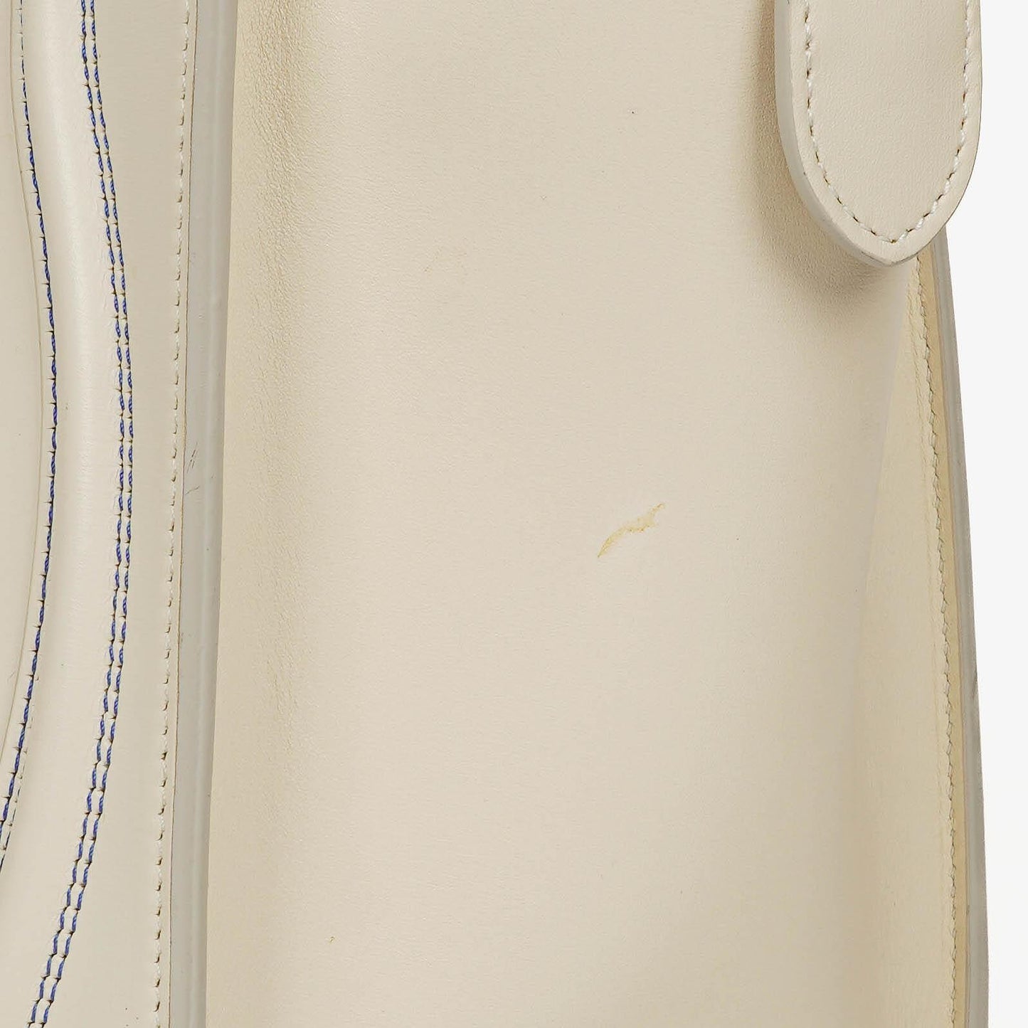 Celine Micro Luggage Handtasche aus cremefarbenem Kalbsleder mit mehrfarbigen Nähten