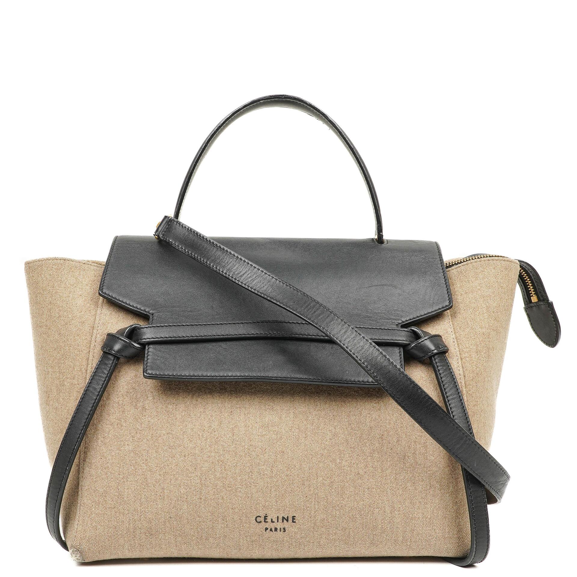 Celine Mini Belt Bag aus beigem glattem Kalbsleder
