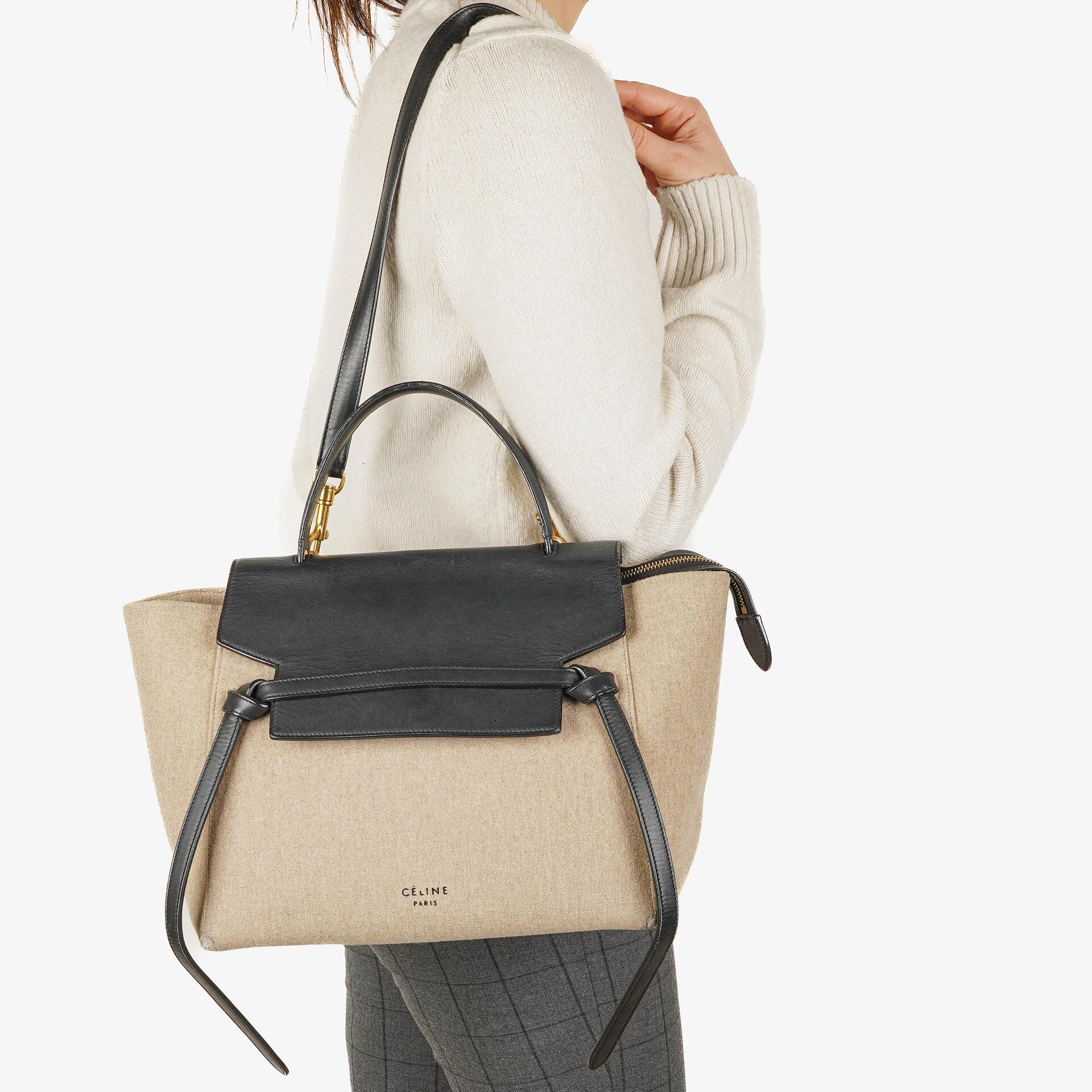 Celine Mini Belt Bag aus beigem glattem Kalbsleder