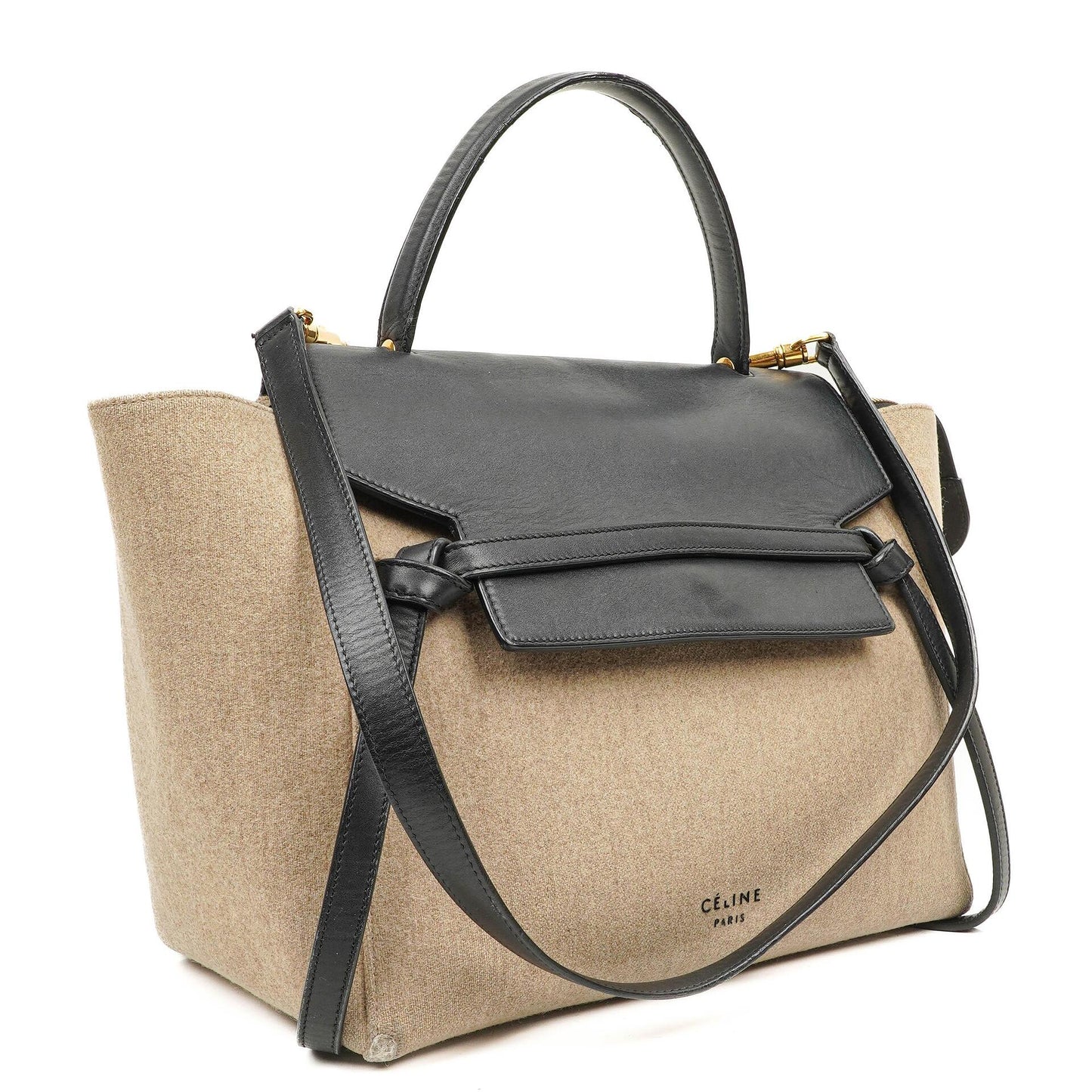 Celine Mini Belt Bag aus beigem glattem Kalbsleder