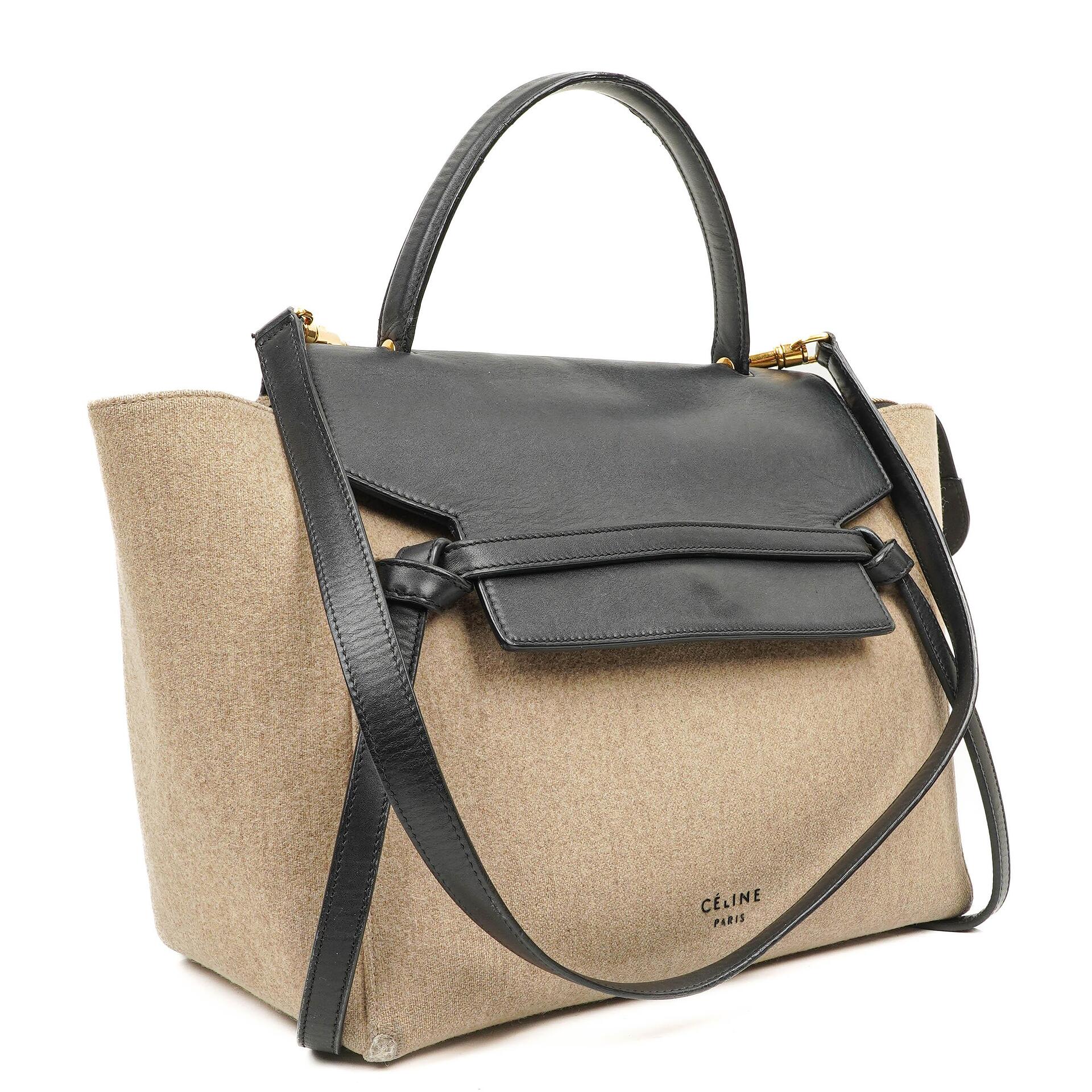 Celine Mini Belt Bag aus beigem glattem Kalbsleder