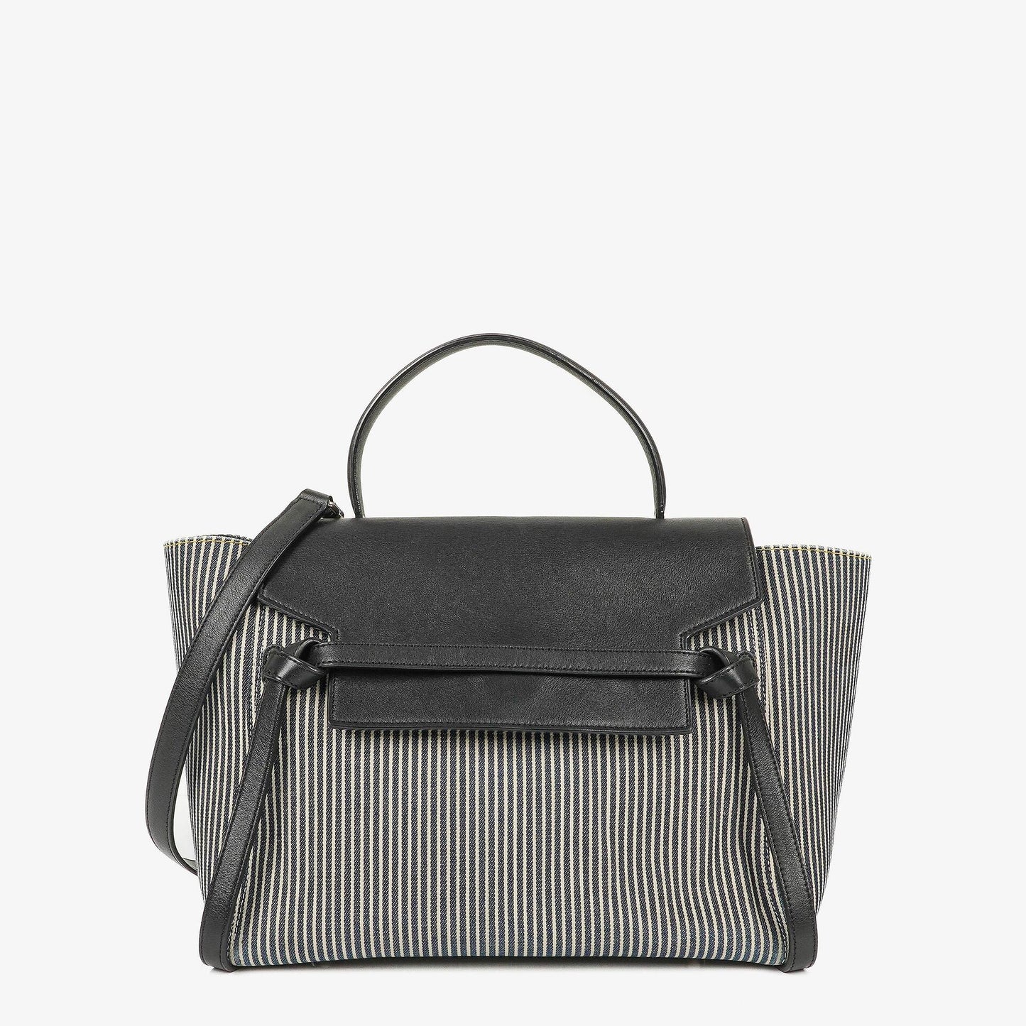 Celine Mini Belt Bag aus gestreiftem Canvas und Leder