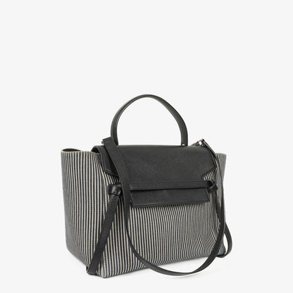 Celine Mini Belt Bag aus gestreiftem Canvas und Leder