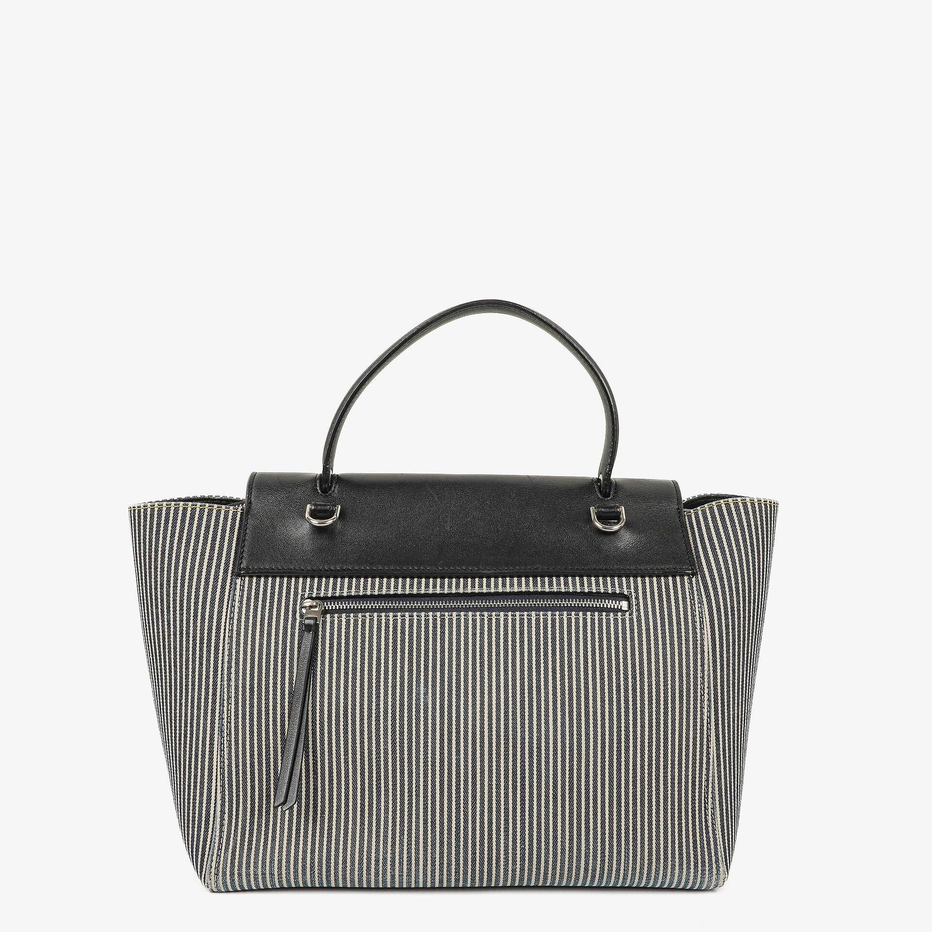 Celine Mini Belt Bag aus gestreiftem Canvas und Leder