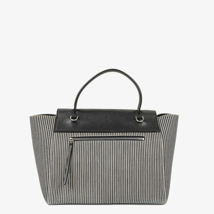 Celine Mini Belt Bag aus gestreiftem Canvas und Leder