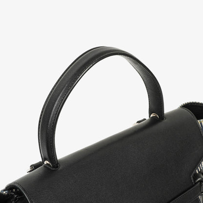 Celine Mini Belt Bag aus gestreiftem Canvas und Leder