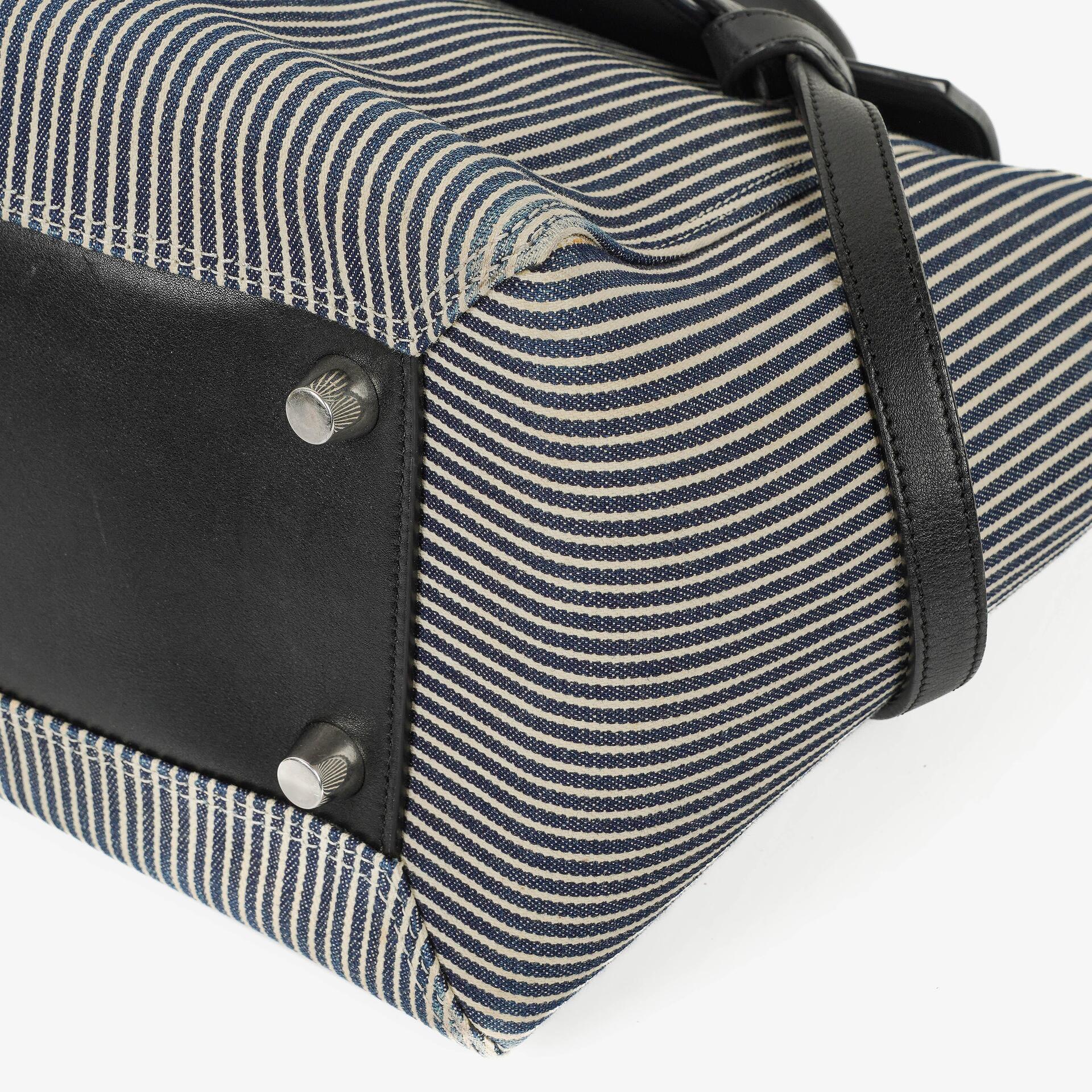 Celine Mini Belt Bag aus gestreiftem Canvas und Leder