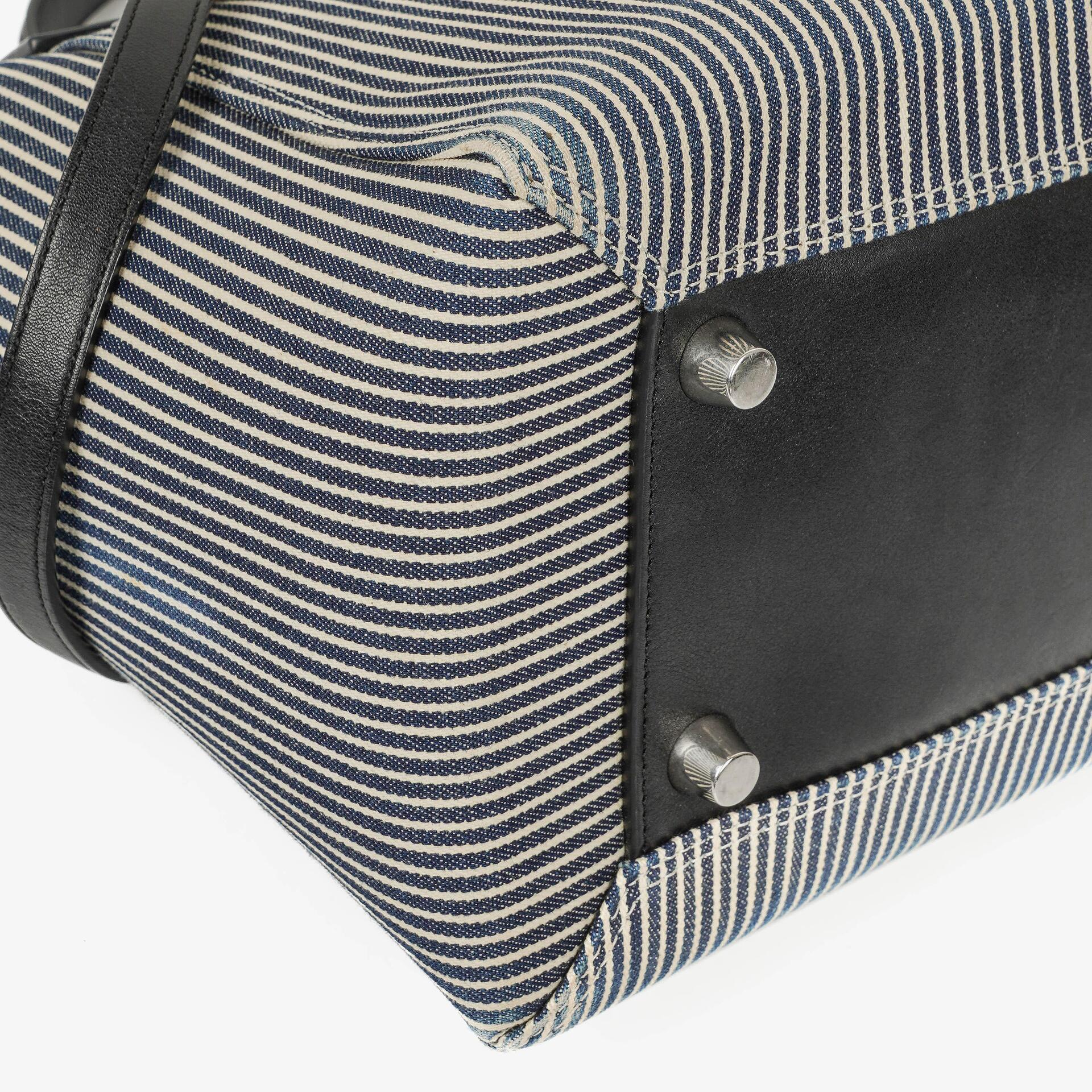 Celine Mini Belt Bag aus gestreiftem Canvas und Leder